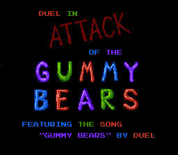 Attack of the Gummy Bears title screen