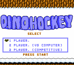 Dino Hockey title screen