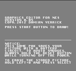 Graphics Editor for NES title screen