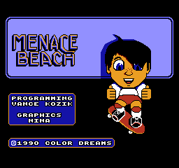 Menace Beach title screen