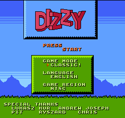 Mystery World Dizzy title screen