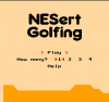 NESert Golfing title screen