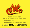 UWE title screen